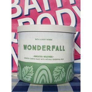 BBW Wonderfall - Sweater Weather Large 3 Wick Candle Home Fragrance Decor